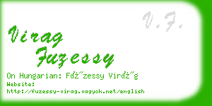 virag fuzessy business card